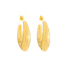 Brinco Concha Orgânica Dourado - Design Bold (Ultraleve 1g)