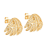 Brinco Ear Cuff Folhas Cravejado Premium em Ouro 18k