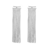 Maxi Brinco Franja Fluida Prateado - Design Glam (Banho Ródio/Ouro Branco)
