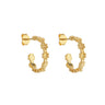 Brinco Argola Dourada Formato Flor | Banho Ouro 24K Premium Antialérgico