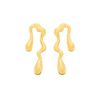 Brinco Dourado Orgânico de Gota