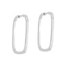 Brinco de Argola Quadrada em Prata 925