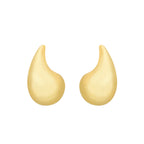 Brinco Dourado Gota Curvada Grande