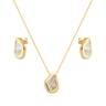 Conjunto Orgânico Madrepérola de Ouro 18k