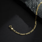 Pulseira Dourada Masculina Elo 3 por 1 – 4mm - Galeria