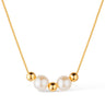 Colar Pearls & Gold Animia: Dourado com Pérolas Atemporais