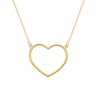Colar Amor Essencial Animia - Dourado com Coração Vazado Minimalista - 45cm