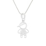 Colar Filho Menino - Prata 925 com Zircônia (Mãe de Menino)