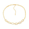 Choker Elo da Liberdade – Corrente Oval em Ouro 24k com Ajuste Extensor