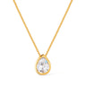 Colar Gota de Luz Animia: Dourado com Zircônia