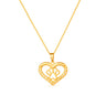 Colar Amor Pet Animia: Dourado com Coração, Pata e Zircônia