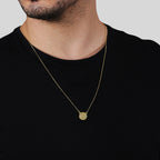 Escapulário Dourado Masculino Redondo São Jorge - Galeria