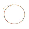 Choker Riviera Anímia com Pedras Coloridas - Semijoia Ouro 24K 10x Banho e Antialérgica