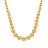 Colar Dourado Bolas Crescentes | Banho Ouro 24K Premium Antialérgico | Luxo e Design Único