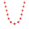 Choker Trevos Pink - Delicadeza Vibrante (Banho Ouro 24k)