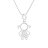 Colar Filha Menina - Prata 925 com Zircônia