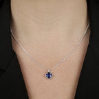 Colar Zircônia de Trevo Azul em Prata 925 - Galeria