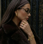 Pulseira Elos da Sorte Animia: Dourada com Coração, Cadeado, Trevo e Chave