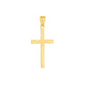 Pingente Cruz Masculina Dourada Lisa Animia - Símbolo de Fé e Proteção Cristã - 3cm x 1,7cm