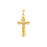 Pingente Crucifixo Dourado Católico com Cristo Detalhado Animia - Fé e Proteção - 3cm x 1,7cm