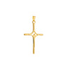 Pingente Crucifixo Dourado Católico Animia - Símbolo de Fé e Proteção - 4cm x 2,7cm