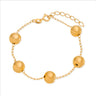 Pulseira Elos Luxo Animia: Dourada com Bolas Grandiosas