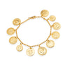 Pulseira Tesouros Animia: Dourada com Moedas Antigas