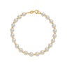 Pulseira Pérolas Clássica e Esferas Douradas (Banho Ouro 24k)