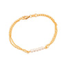 Pulseira Duetto Animia: Elo Português Dourado com Pérolas