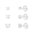 Trio de Ponto de Luz de Coração em Prata 925