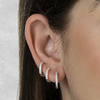 Trio de Argolas Cravejadas de Zircônias em Prata 925 - Galeria