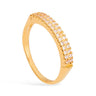 Aparador de Aliança Duplo Dourado com Zircônias