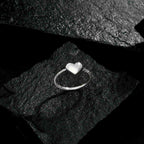 Anel Prateado de Falange Coração - Galeria