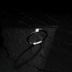 Anel Prateado Solitário Ponto de Luz Zircônia - Galeria