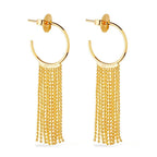 Brinco Dourado de Argola e Franja