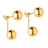 Brinco Duo Lux Animia: Dourado de Bola Dupla