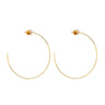 Brinco Argola Jardim Animia: Dourado com Flor de Strass