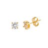 Brinco Ponto de Luz Animia: Dourado com Zircônia Essencial