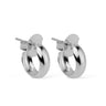 Brinco Argolinha Classic Shine Animia - Prateado Liso e Polido - 1,3cm