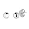 Brinco Essencial Esfera Lisa (Banho Ouro Branco)
