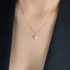 Colar Dourado Ponto de Luz em Zircônia - Galeria