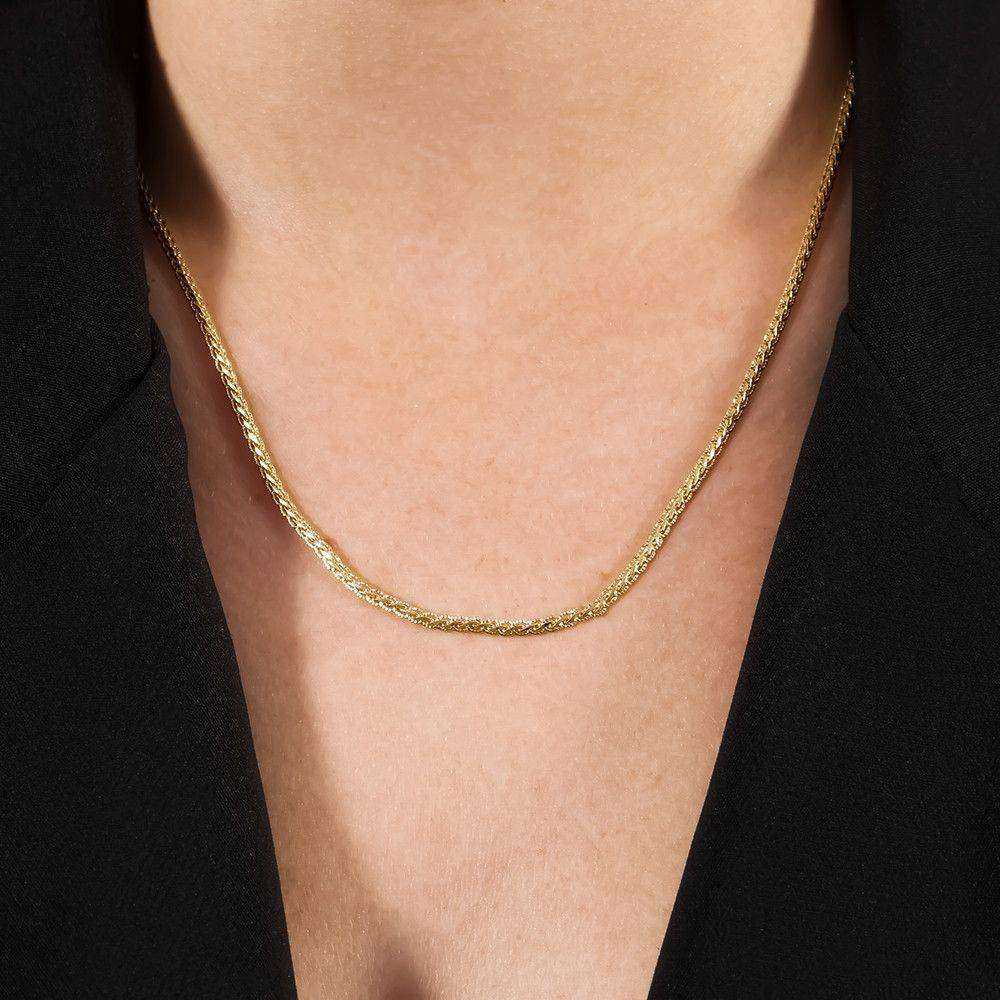 Corrente Dourada Delicada Trançada - Galeria