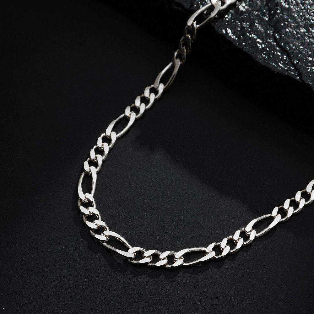 Corrente Prateada Masculina Elo 3 por 1 - Galeria