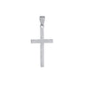 Pingente Cruz Masculina Lisa (Banho Ouro Branco)
