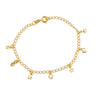 Pulseira Sonhos Animia: Dourada com Corações e Estrelas