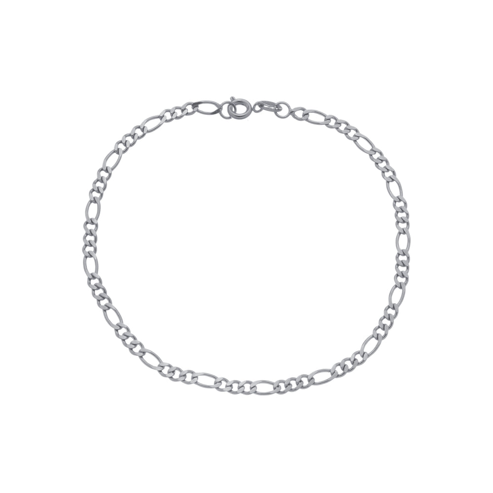 Pulseira Prateada Masculina Elo 3 por 1 – 4mm