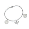 Pulseira Religiosa Pai Nosso e Espírito Santo Prateada | Ródio Premium Antialérgico | Fé e Proteção